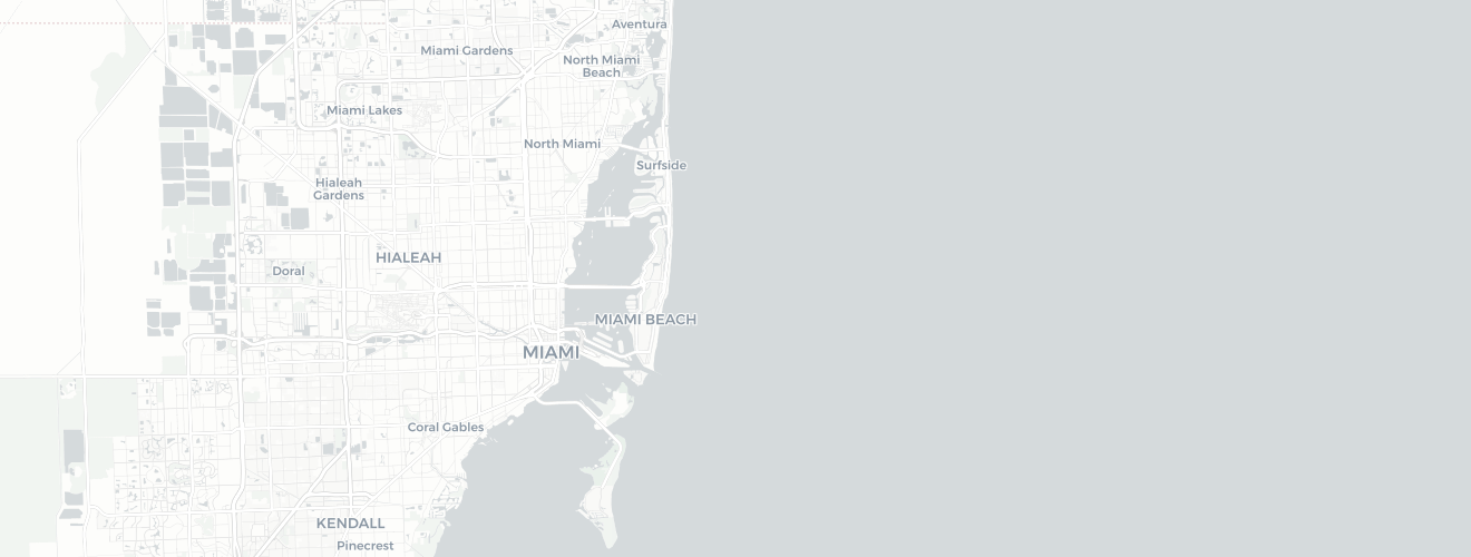 Accurate Miami-Dade map background based on OpenStreetMap data